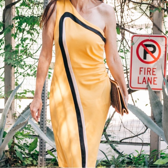 Escada Colorblock Pattern Midi Length Dress - Picture 3 of 12